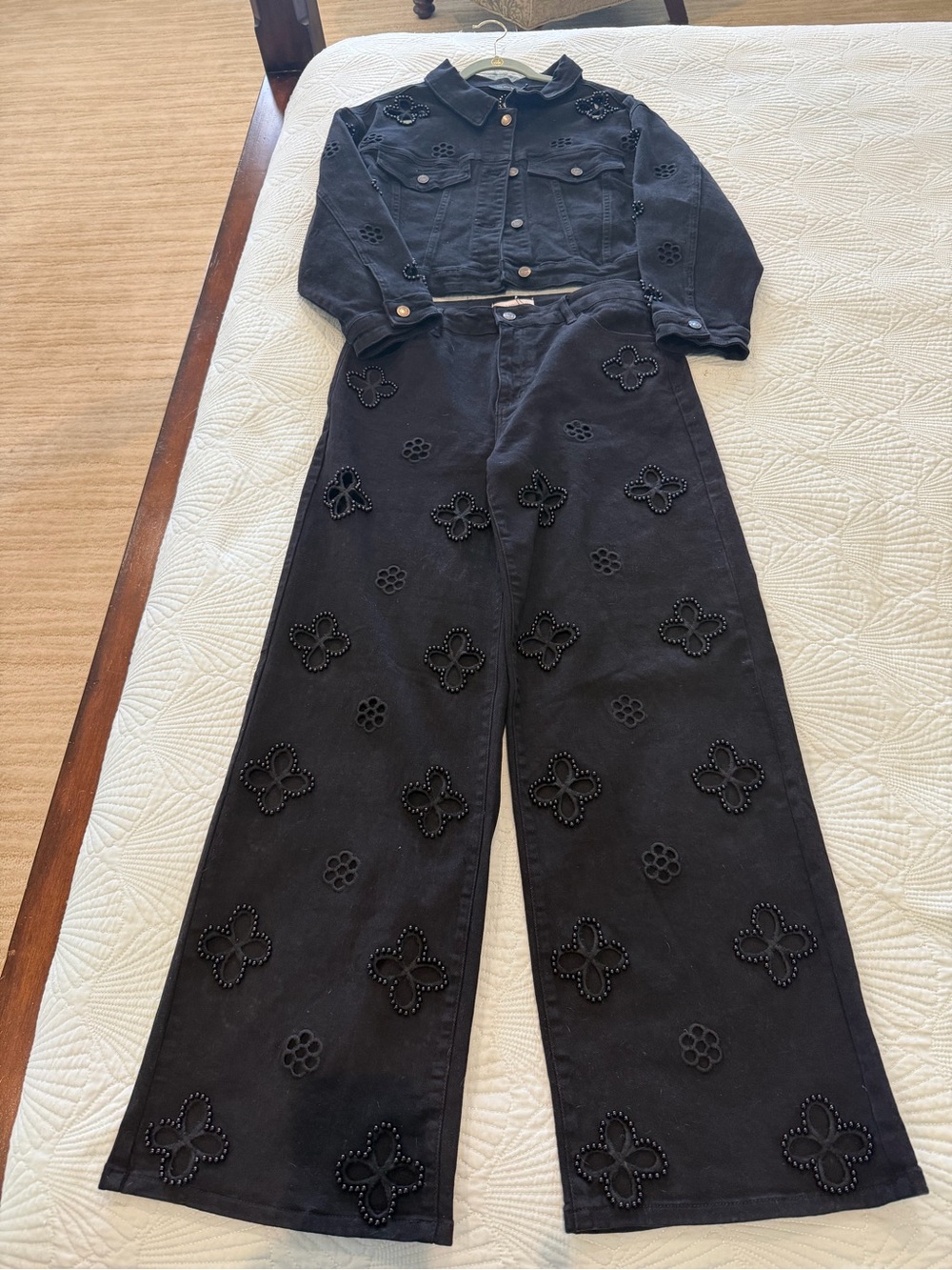 Noli Kaia Pearl Black Jeans 31  & Jacket L, NWT